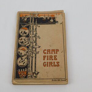 Book of Camp Fire Girls 1924 Paperback Revised Edition Antique Woodcraft FLAW